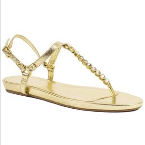 Via Spiga rhinestone Gold thong sandal